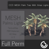 MESH Palm Tree With Xmas Lights 