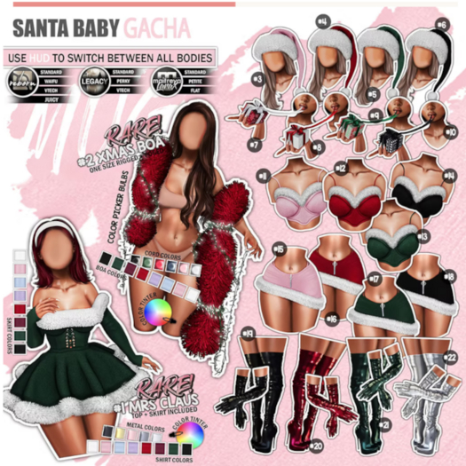 Mug - Santa Baby - #20 Latex Set Red