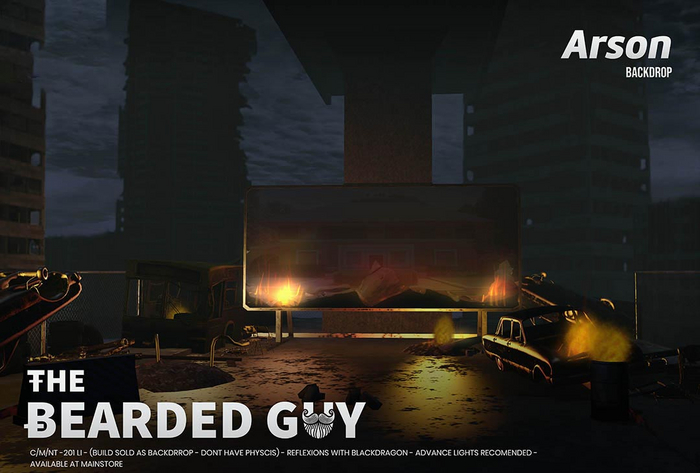 Arson Backdrop - The Bearded Guy 