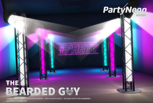 Party Neon Backdrop - The Bearded Guy