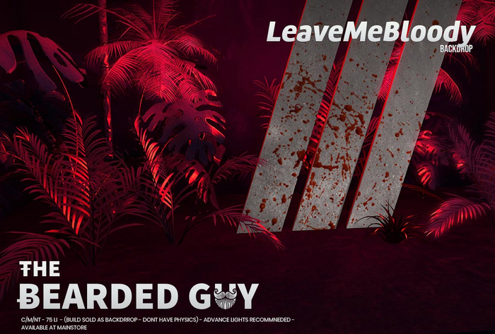 Leave Me Bloody Backdrop - The Bearded Guy