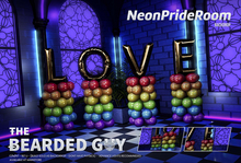Neon Pride Room Backdrop - The Bearded Guy
