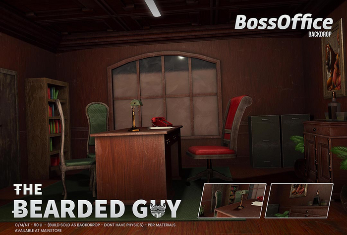 Boss Office Backdrop - The Bearded Guy