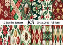 CHRISTMAS SEAMLESS 26 FULL PERM TEXTURES 