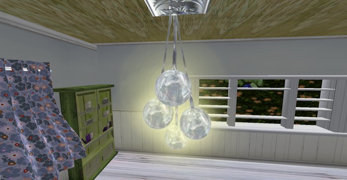 ALMOST FREE! WHIMSY MOTHER OF PEARL PENDANT QUAD LAMP LIGHT-9 PRIMS