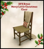 DFS Xmas Merry Little Christmas Chair - ACTUAL ITEM