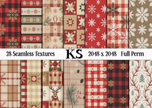 CHRISTMAS SEAMLESS 6 FULL PERM TEXTURES 
