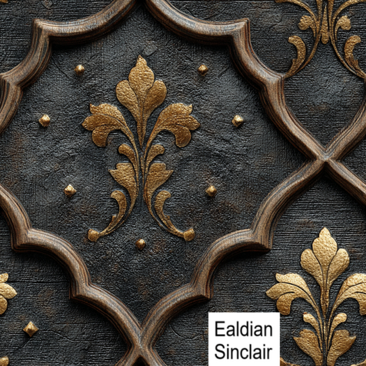 Gilded Foliate Paneling Seamless Texture