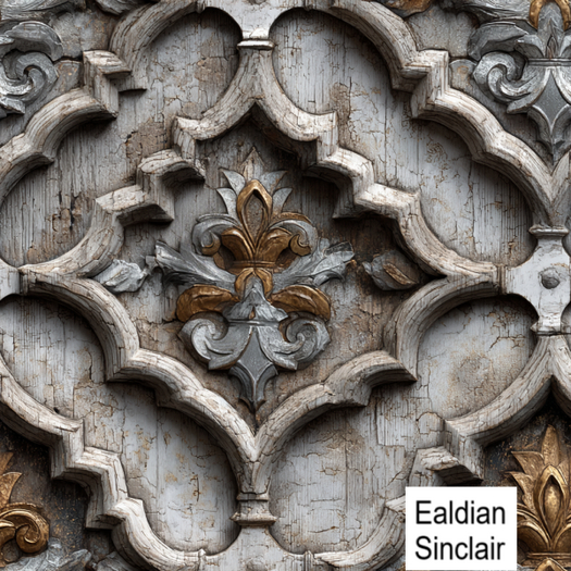 Painted Gilded Gothic Paneling Seamless Texture