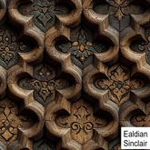 Carved Wooden Gothic Paneling Seamless Texture