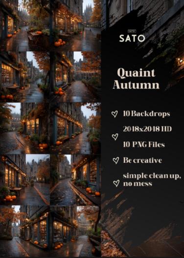 SATO - Quaint Autumn backdrops (UNPACK)