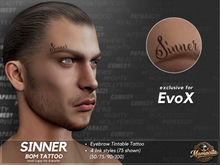 Sinner - EvoX Right Eyebrow BOM Tintable Tattoo