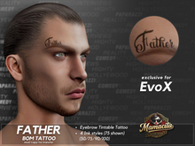 Father - EvoX Right Eyebrow BOM Tintable Tattoo