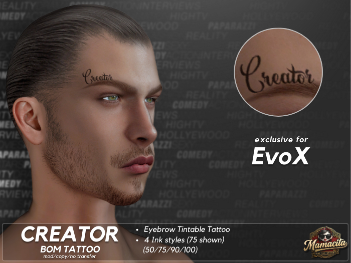  Creator - Eyebrow  BOM Tintable tattoo