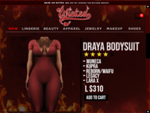 Wicked - Draya Bodysuit [RED]