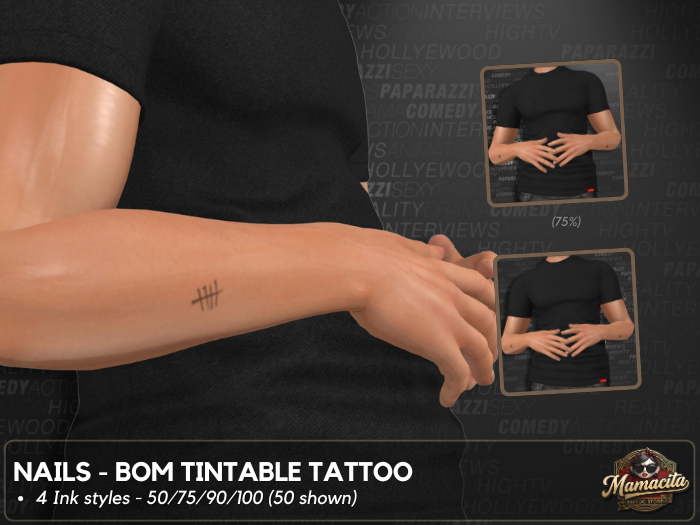 Nails - Arms Tattoo (BOM Tintable)