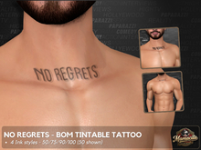No Regrets - Upper Body Tattoo (BOM Tintable)