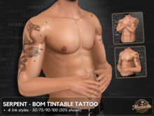 Serpent - Arm Sleeves Tattoo (BOM Tintable)