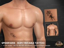 Spiderweb - Upper Body Tattoo (BOM Tintable)