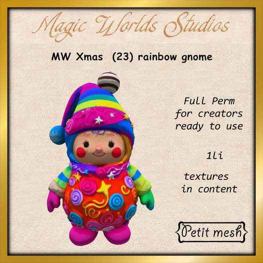MW Xmas  (23) rainbow gnome