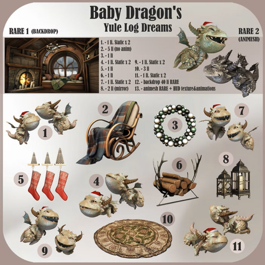 K&S // Baby Dragon's Yule Log Dreams Set