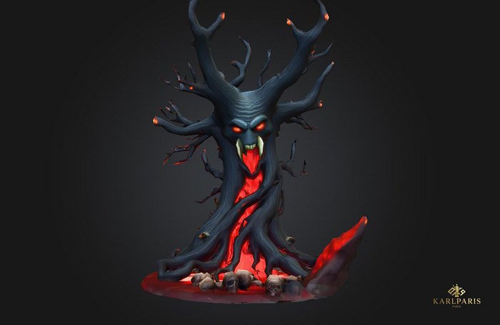 Dreadwood Sentinel Sculpture – Gothic Forest Guardian Decor