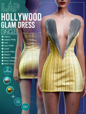 Hollywood Glam Dress by LAP (Gold)
