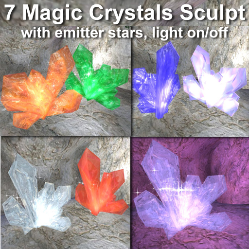7 Magic Crystals, with emitter lights on/off