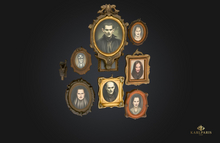Vampire Portrait Gallery Painting – Gothic Wall Art Decor