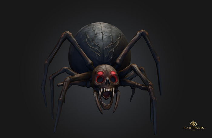 Arachnid Nightmare Sculpture – Gothic Spider Decor