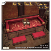 [V/W] Xi An Parlor Seater Scarlet - Ancient China / Asian Sofa