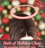 The aqshaquinn Candy Cane Glow Halo - Sweeten Your Christmas Style!"