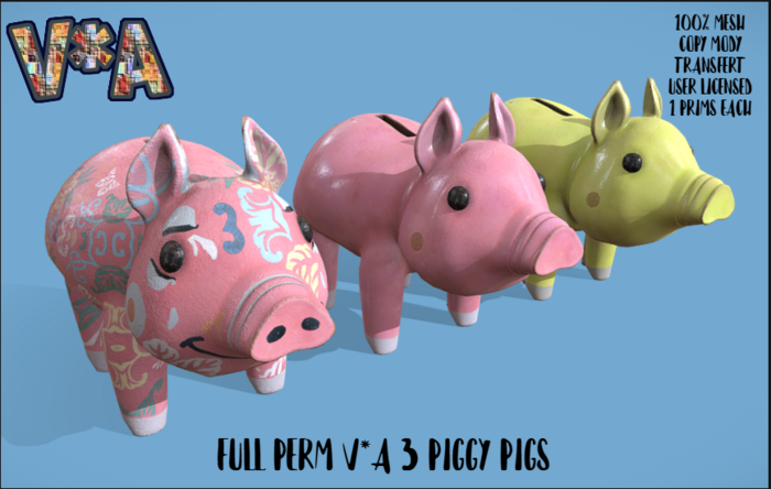 FULL PERM V*A 3 PIGGY PIGS