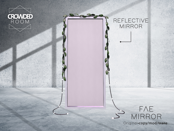 Crowded Room - Fae Rectangle Mirror - White 