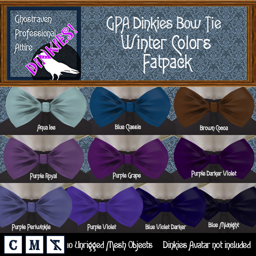 GPA Dinkies Bow Tie - Fatpack Winter Colors