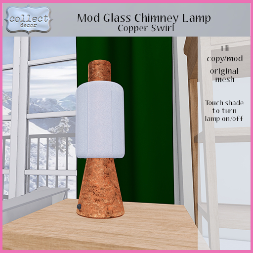Mod Glass Lamp - Copper Swirl - { collect }