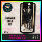 *LBD*  Mr Spookie Now Porch/Home Sign (Resizable)