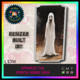 *LBD*  Spookie Tia Porch/Home Sign (Resizable)