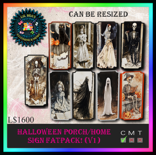 *LBD*  Halloween Porch/Home Sign Fatpack (Resizable)