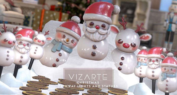 Vizarte. Christmas pathway light & Statue  Bundle