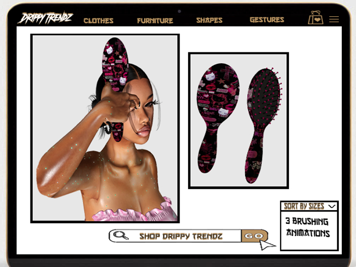 Punk Hello Hair Brush