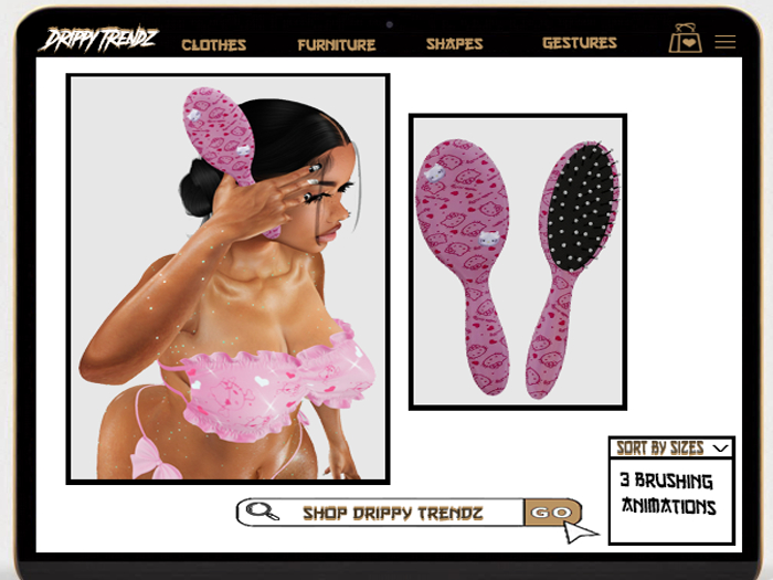 Pink Hello Hair Brush