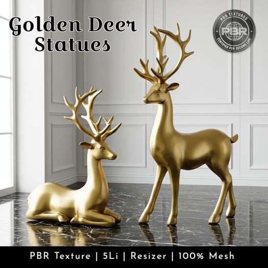 Golden Deer Statues
