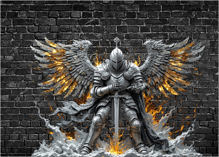 Wall Deco Sticker Mural Knight 3
