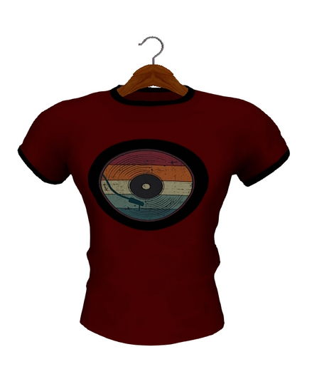 RED VINYL T SHIRT