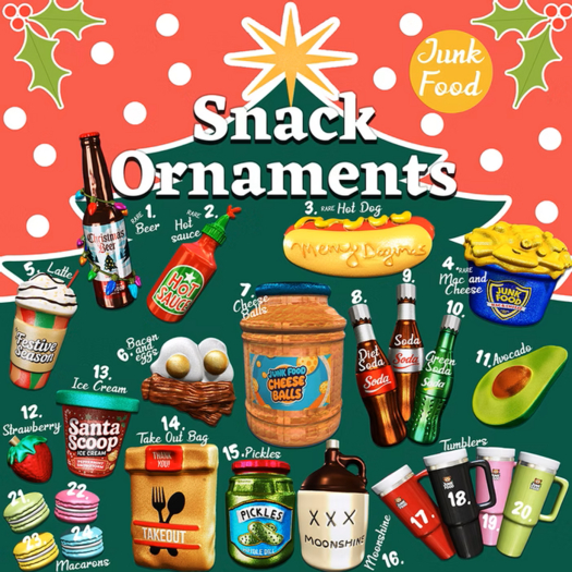 Junk Food - Snack Ornament Set