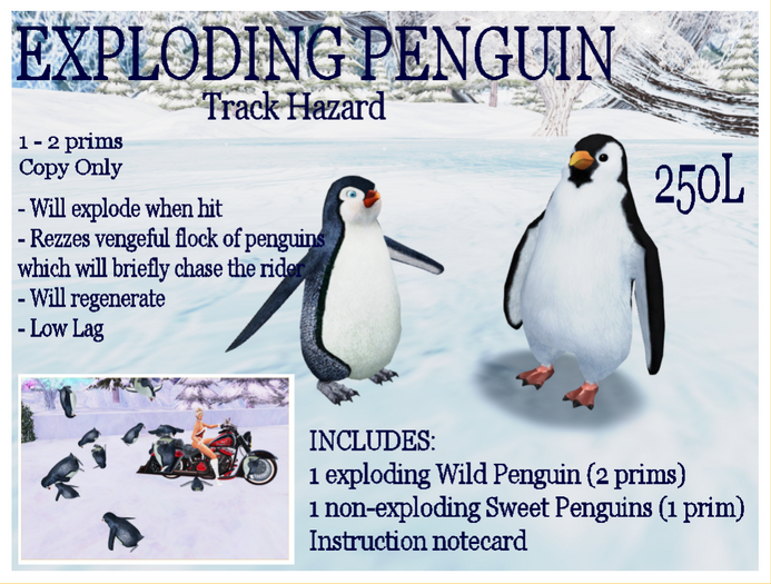 Exploding Penguin Track Hazard