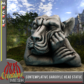 Contemplative Gargoyle Head FP box, when we know everything