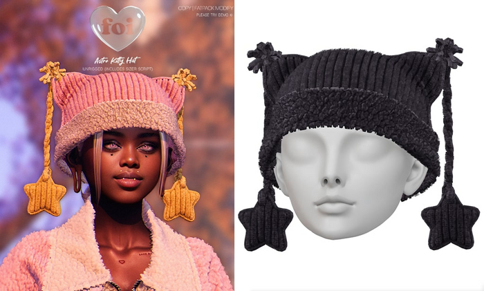 FOI - ASTRO KITTY HAT . GRAY