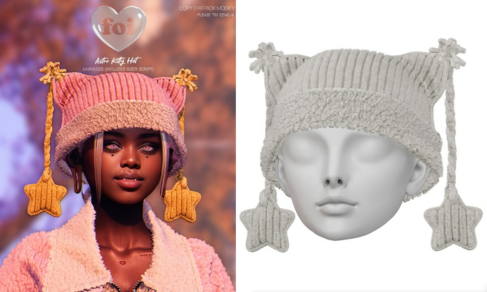 FOI - ASTRO KITTY HAT . CREAMY